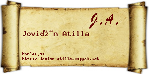 Jovián Atilla névjegykártya